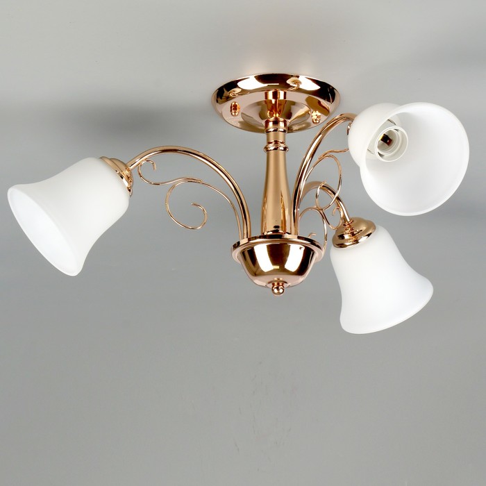 Люстра "Бруклин" 3х40Вт E27 золото/хром 48х48х24см