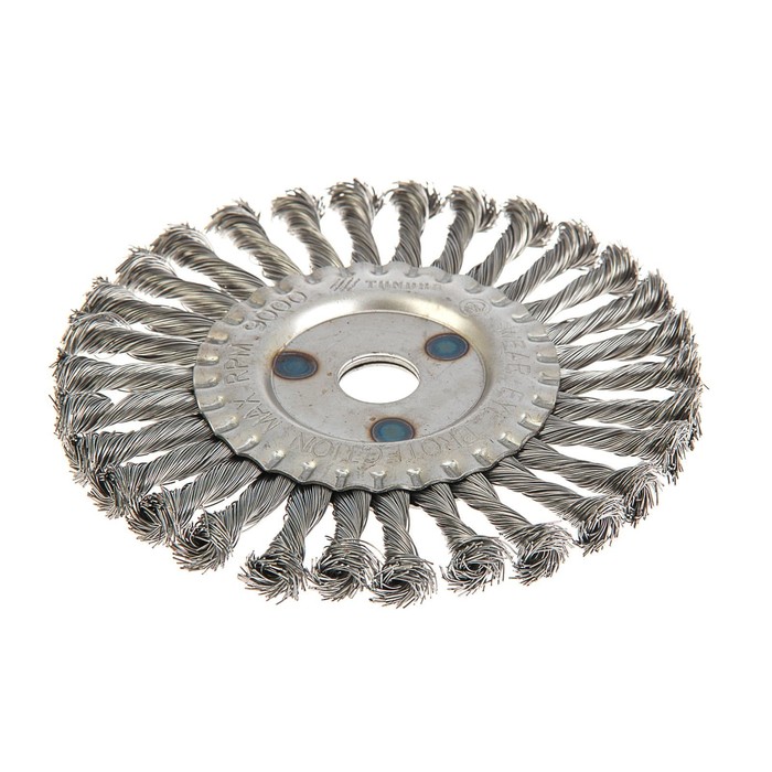 УЦЕНКА Щетка металлическая TUNDRA, для УШМ крученая "плоская" 22,2 мм, 175 мм