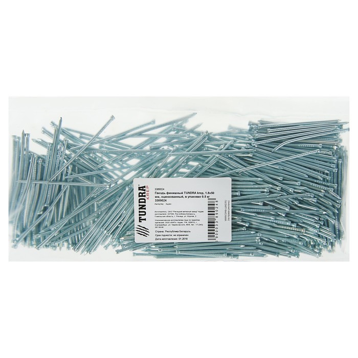Гвоздь финишный TUNDRA krep, 1.8х50 мм, оцинкованный, в упаковке 0.5 кг