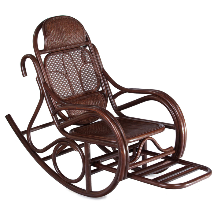 Кресло-качалка с выдвижной подножкой JR ALDINO, темный