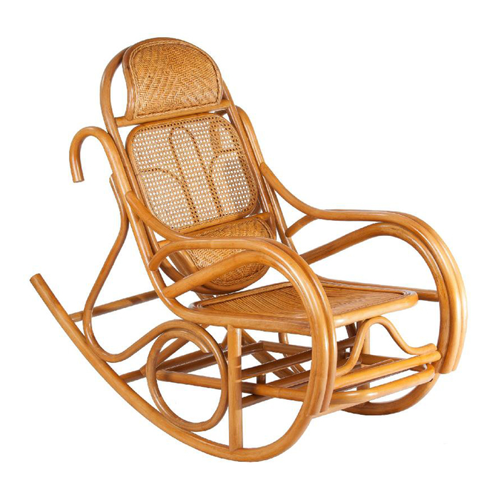 Кресло-качалка с выдвижной подножкой JR ALDINO, тёмный мёд