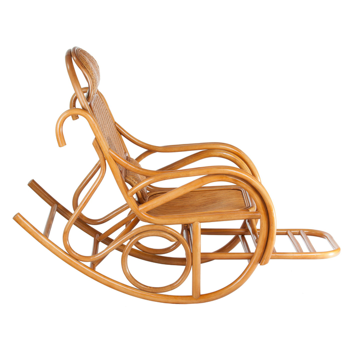 Кресло-качалка с выдвижной подножкой JR ALDINO, тёмный мёд