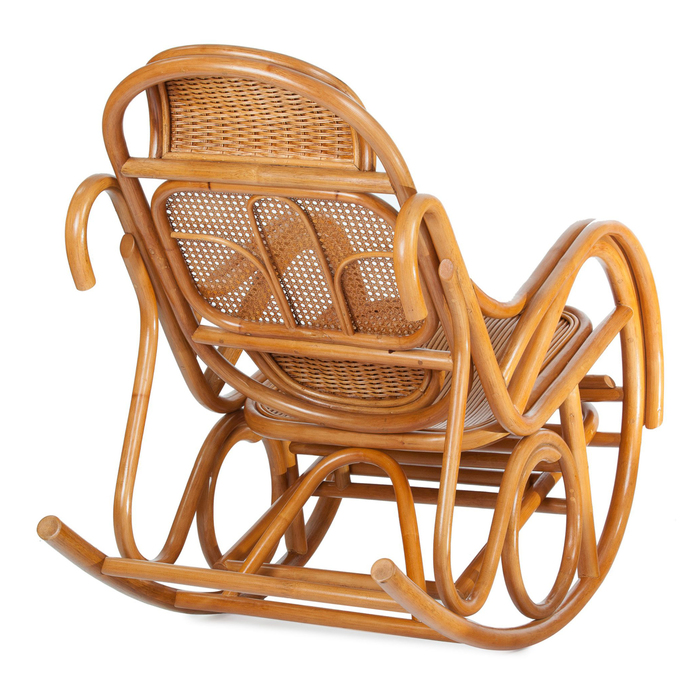 Кресло-качалка с выдвижной подножкой JR ALDINO, тёмный мёд