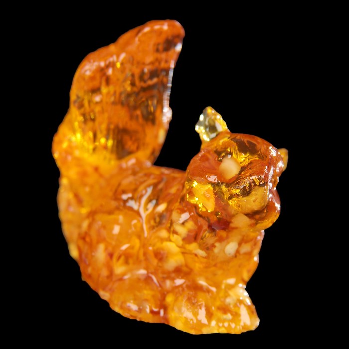 Сувенир "Белочка", янтарный