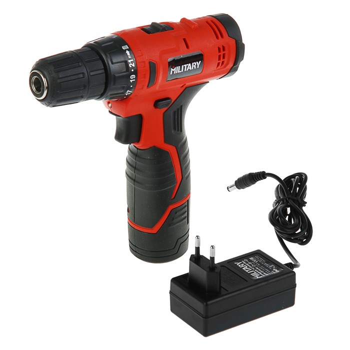 Аккумуляторная дрель MILITARY CD10.8Li, 10.8 В, 1х1.5Ач, Li, 0-350/0-1350 об/мин, 25 Нм