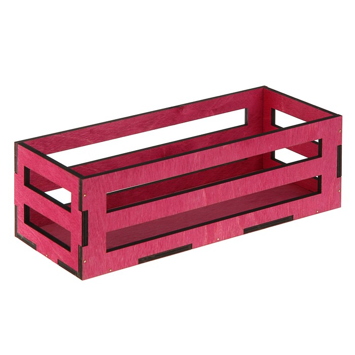 Ящик реечный, 3в1, бордо, 35 х 17.5 х 12 - 31 х 13 х 10 см