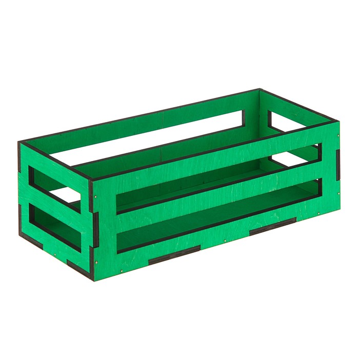 Ящик реечный, 3в1, зеленый, 35 х 17.5 х 12 - 31 х 13 х 10 см