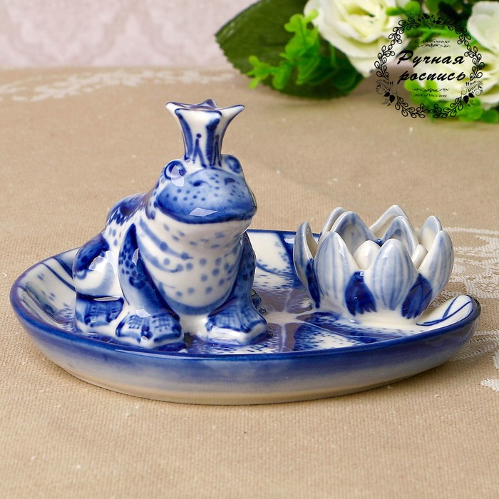 Сувенир «Царевна-лягушка», 13х7,5 см, гжель