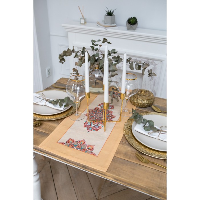 Дорожка "Этель" Мандала 30*68 см, 100% хлопок, саржа 190 г/м2