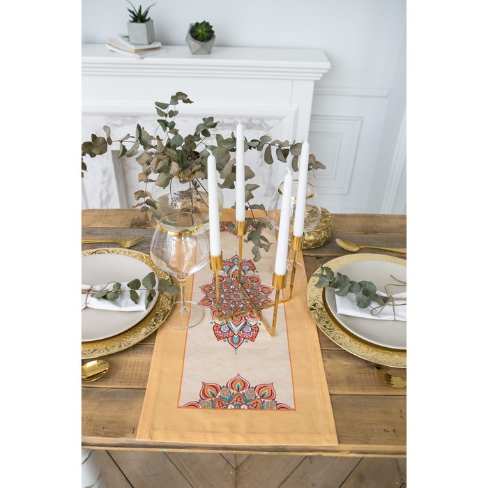 Дорожка "Этель" Мандала 30*68 см, 100% хлопок, саржа 190 г/м2