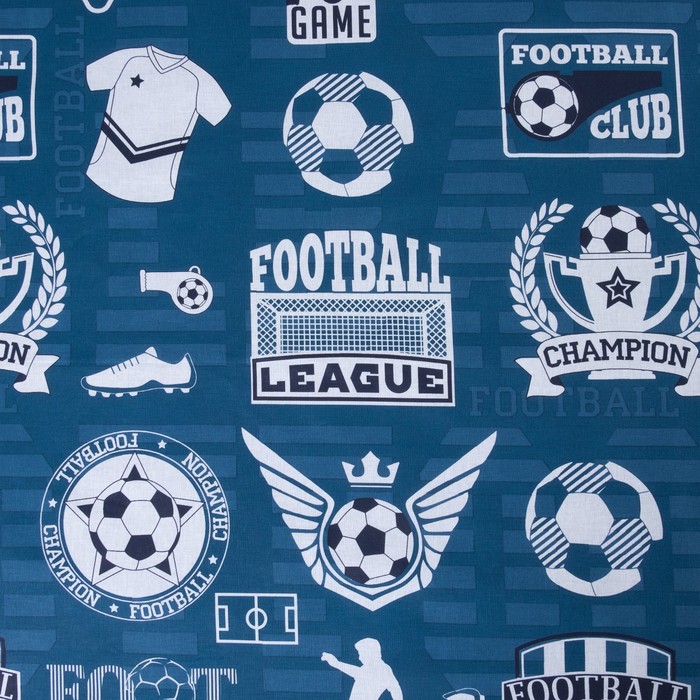 Постельное бельё "Этель" евро Soccer 200*217 см, 220*240 см, 50*70 см - 2 шт, поплин 125 г/м2