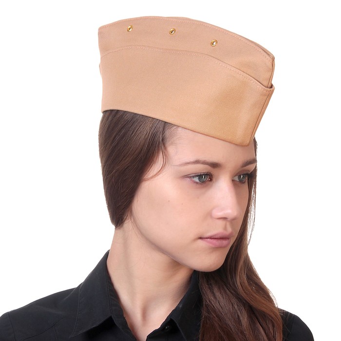 Пилотка офицерская, хлопок, фабричного производства СССР, р-р 53 см микс