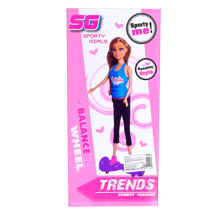 Кукла модная "Лида на сигвее" с аксессуарами, МИКС