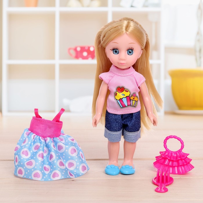 Кукла модная "Лида малышка" с аксессуарами, МИКС