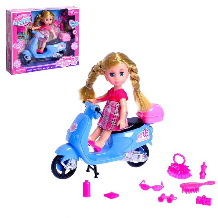 Кукла модная "Лида на мопеде", с аксессуарами МИКС