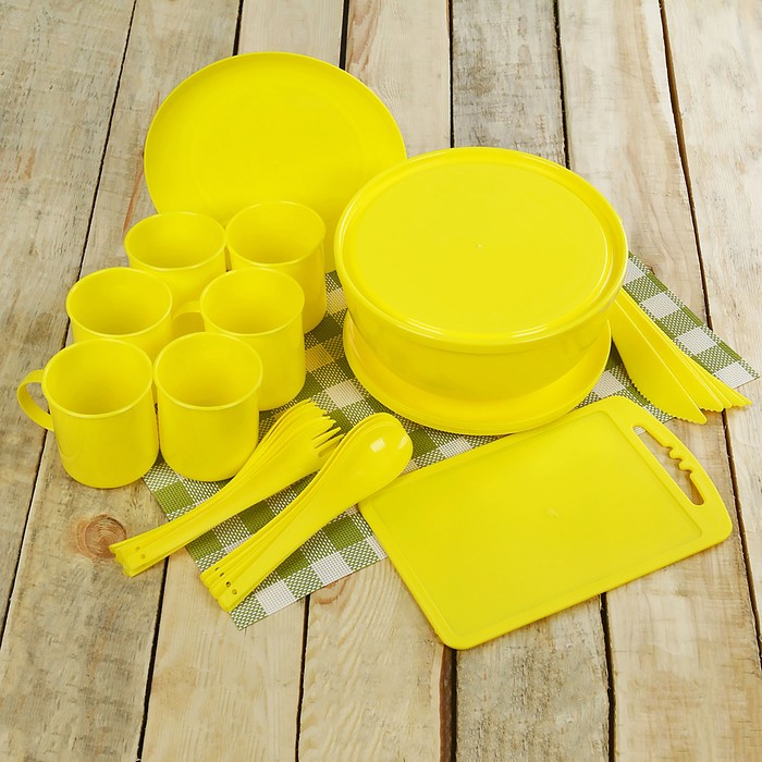 Набор для пикника на 6 персон "Пир", 32 предмета