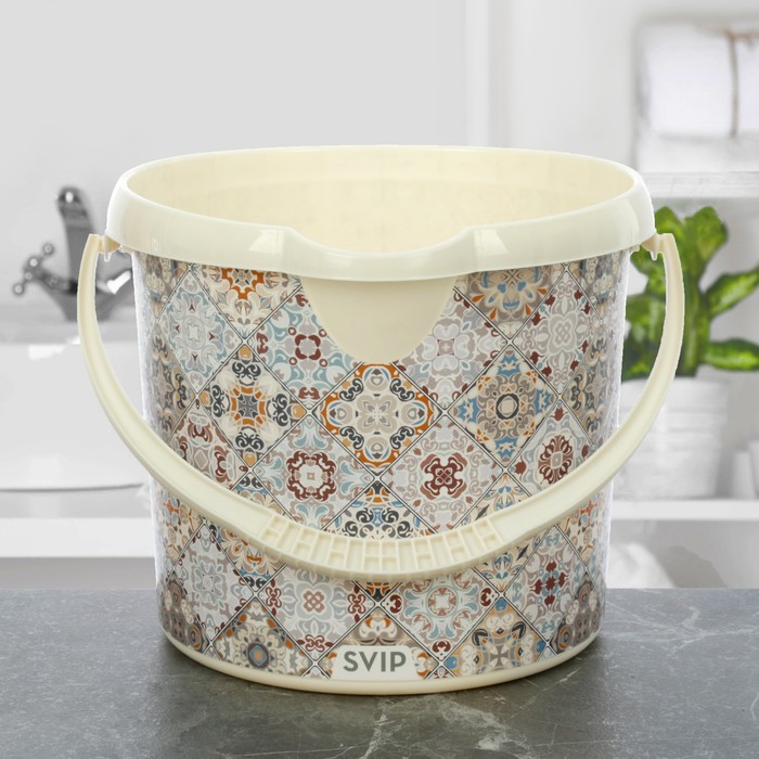 Ведро круглое 9 л "Декор. Марокко"