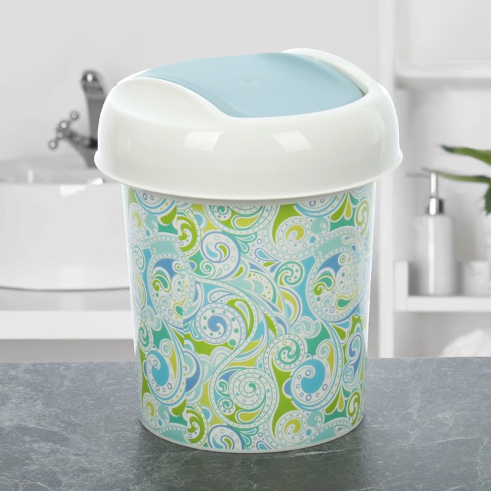Контейнер для мусора 1 л "Декор. Пейсли"