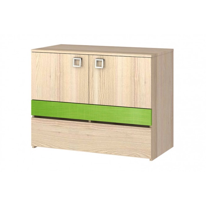 Тумба "Киви", ЛДСП, цвет ясень коимбра/зелёный