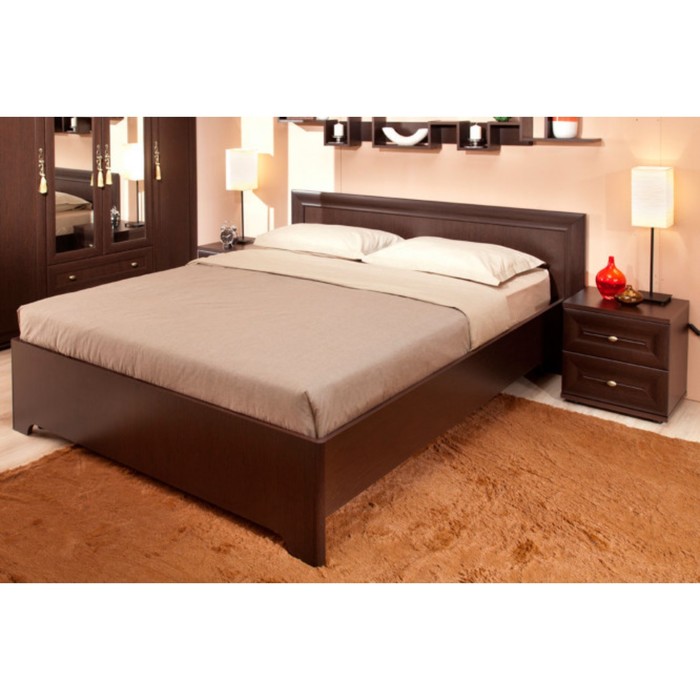 Тумба прикроватная "Анкона", МДФ, цвет венге