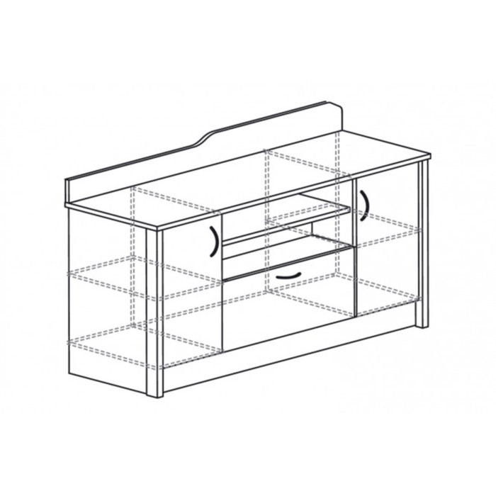 Тумба под ТВ "Колумб", ЛДСП, цвет вишня