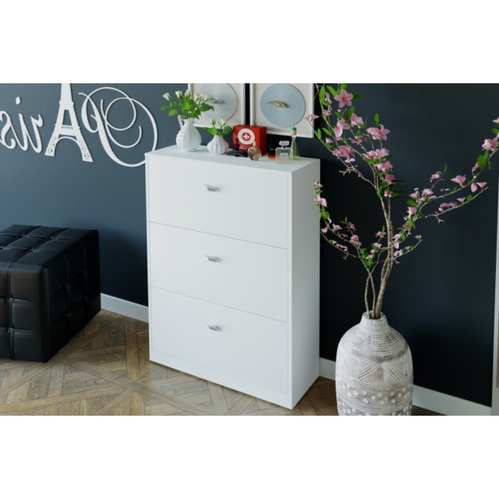 Тумба для обуви "Париж", ЛДСП, цвет белый