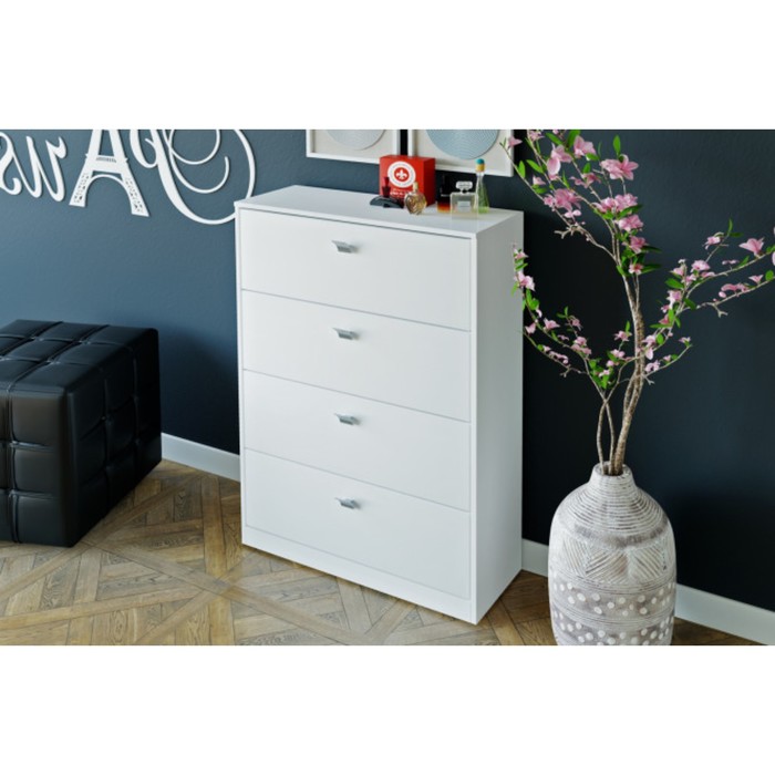 Тумба для обуви "Париж", ЛДСП, цвет белый