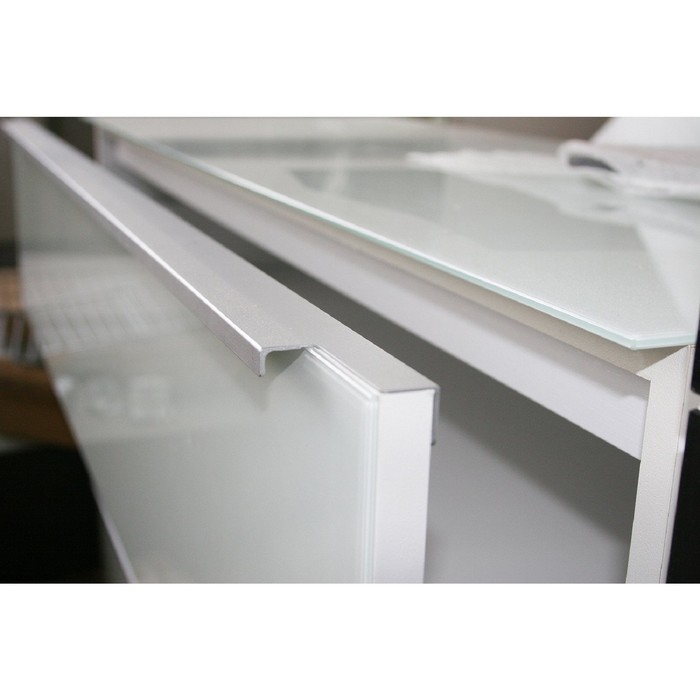 Тумба прикроватная "Интро", стекло, цвет белый