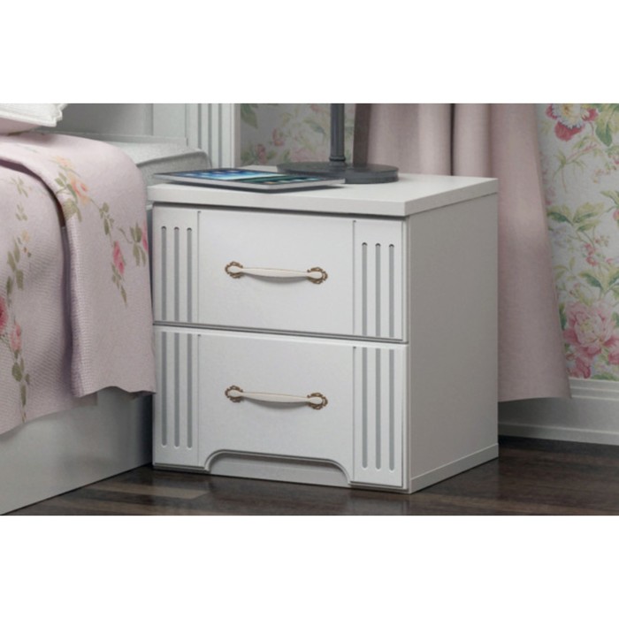 Тумба прикроватная "Виктория", ЛДСП, цвет белый