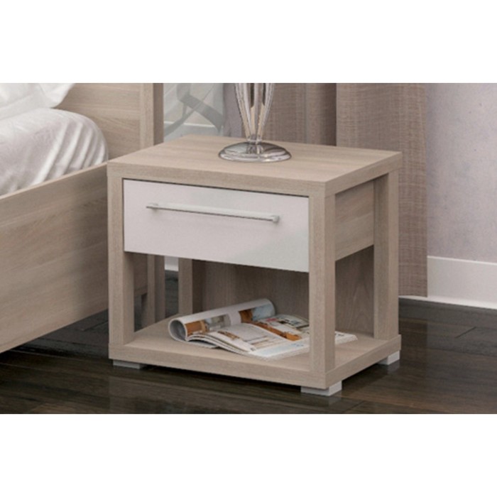 Тумба прикроватная "Вива", ЛДСП, цвет белый