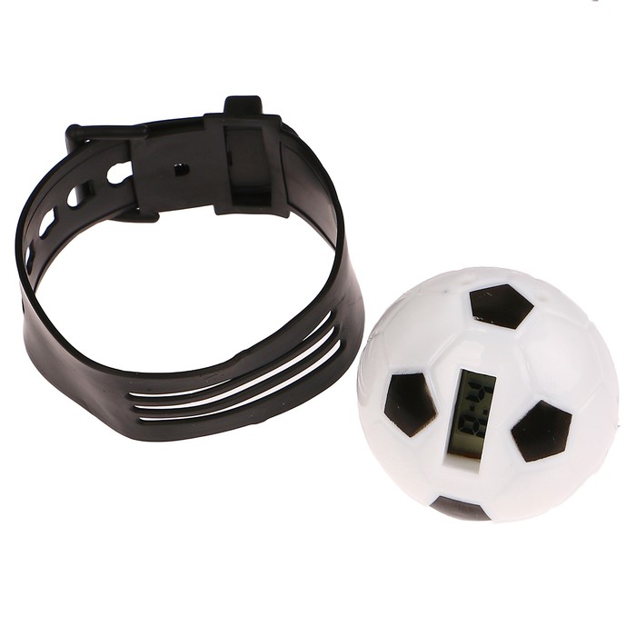 Часы наручные дет. электронные, с силик ремешком, циф-т Футбольный мяч, микс, 22см