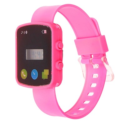 Часы наручные электронные, с силиконовым ремешком, циферблат имитация, квадрат, МИКС, 24 см