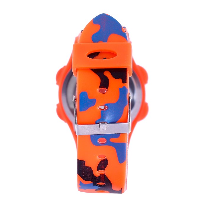 Часы наручные детские электронные с силик. ремешком, хаки, 4*23см