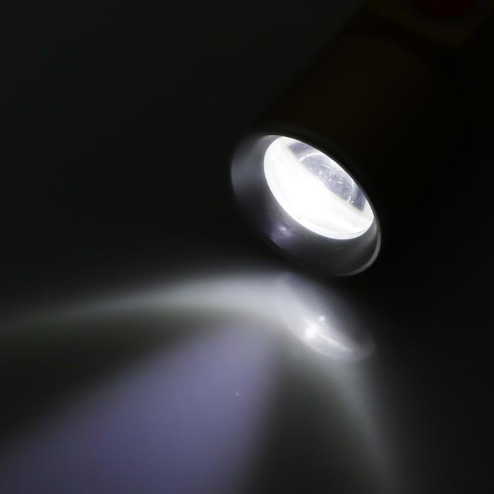 Фонарик ручной T6, 400 мАч, от USB, рассеиватель, чёрный, 9х2.5 см