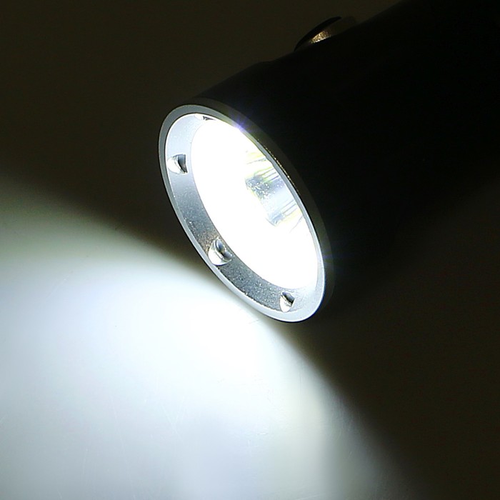 Фонарик, T6+COB лента, 4 режима, смена угла, 3ААА не в к-те, магнит, 200 люмен, черн, 4*14см