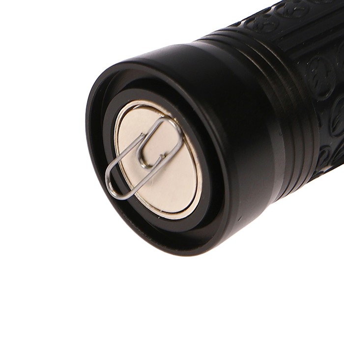 Фонарик, T6+COB лента, 4 режима, смена угла, 3ААА не в к-те, магнит, 200 люмен, черн, 4*14см