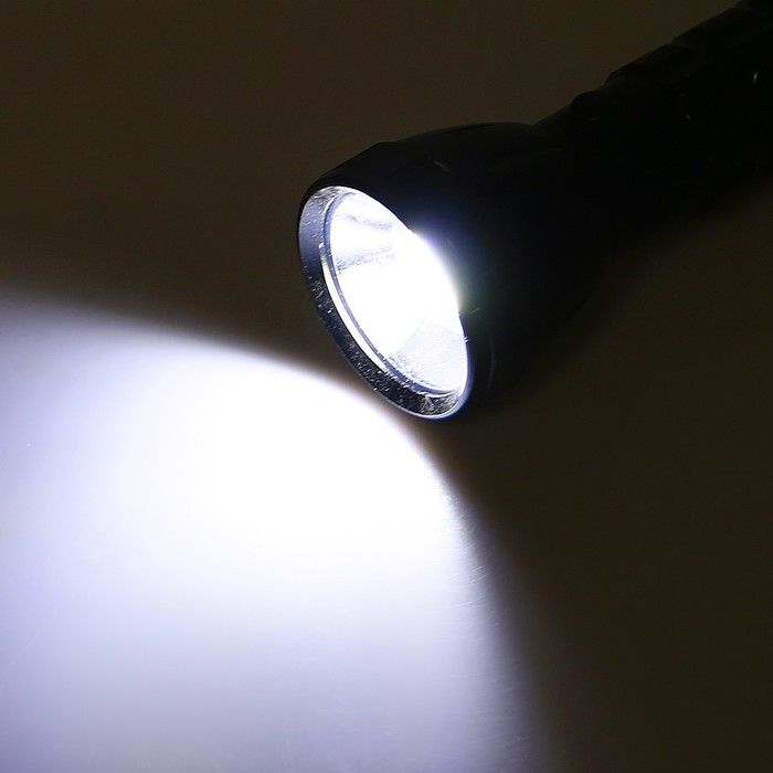 Фонарик 1 режим, COB лента, 120 люмен, металл, черный ( 3ААА) 4,5*13,5см