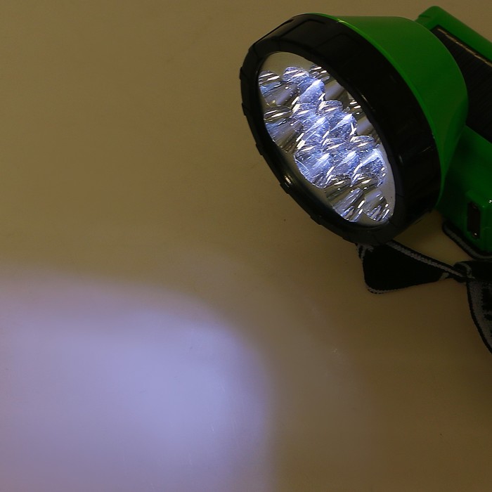 Фонарик 220 В «Цветной», 12 диодов, 2 режима, солнечная батарея, ободок микс, 8.5х10 см