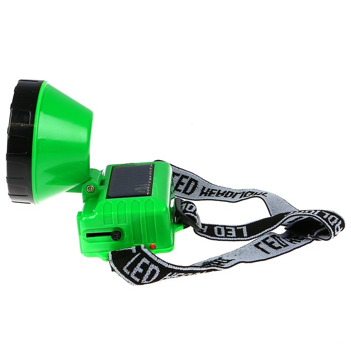 Фонарик 220 В «Цветной», 12 диодов, 2 режима, солнечная батарея, ободок микс, 8.5х10 см