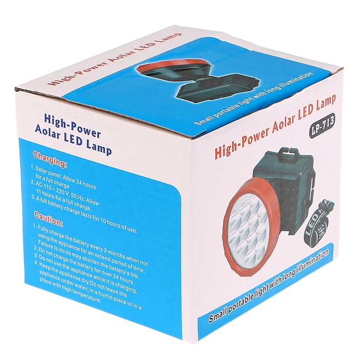 Фонарик 220 В «Цветной», 12 диодов, 2 режима, солнечная батарея, ободок микс, 8.5х10 см