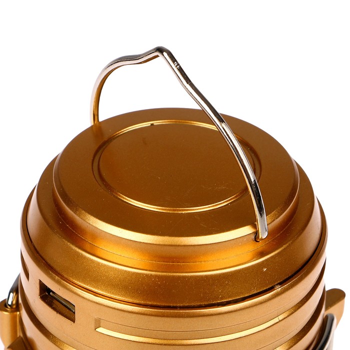 Фонарик 220 В, солнечная батарея, напольные ножки в комп-те, вход д/USB, 7.5х 20 см