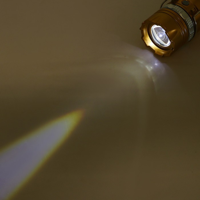 Фонарик 220 В, солнечная батарея, напольные ножки в комп-те, вход д/USB, 7.5х 20 см