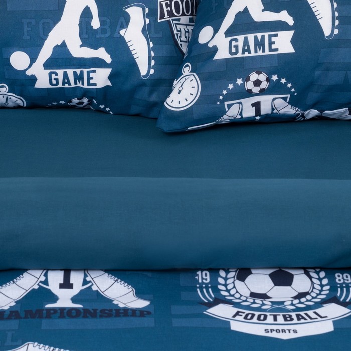 Постельное бельё "Этель" 2 сп Soccer 175*215 см, 200*220 см, 50*70 см - 2 шт, поплин 125 г/м2