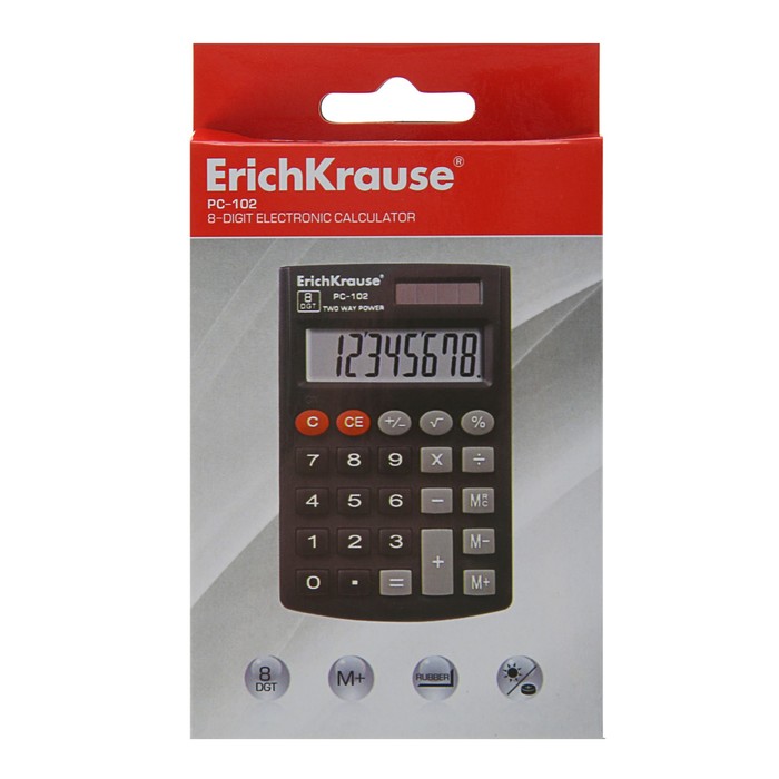 Калькулятор карманный 8-разрядный Erich Krause PC-102