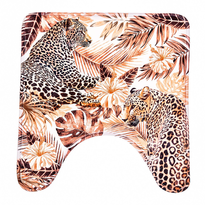 Коврик в ванную комнату "Леопарды"