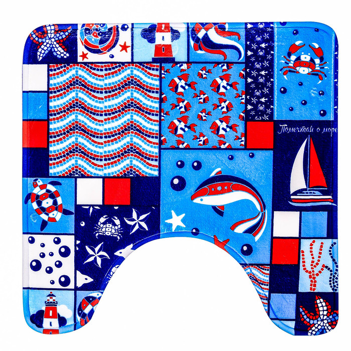Коврик в ванную комнату "Морской"