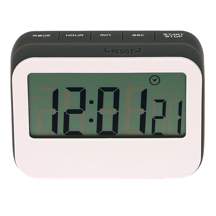 Электронные часы-будильник, время, секундомер, бат 1AАА, силикон, микс, 2х8.2х6.5 см