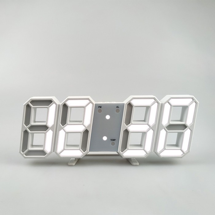 Часы-будильник электронные "Цифры", термометр, 9.5 х 23 см, от USB
