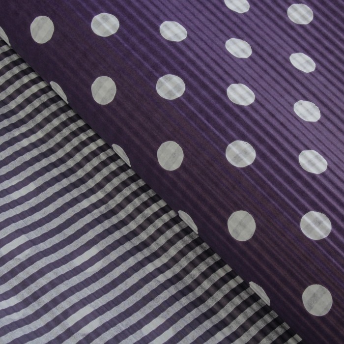 Бумага гофрированная двусторонняя "Зебра люкс", фиолетовый, 0,7 х 5 м