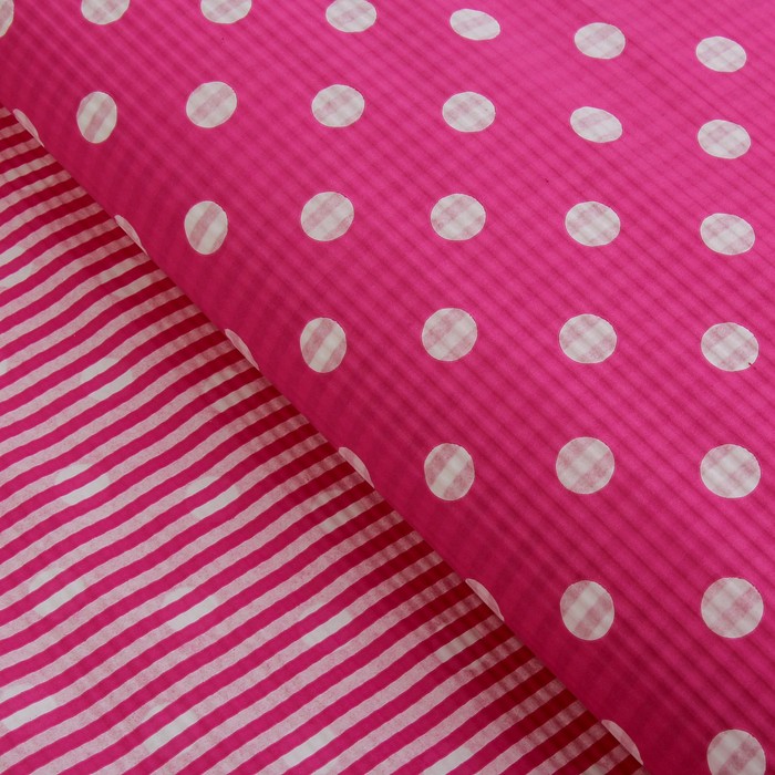 Бумага гофрированная двусторонняя "Зебра люкс", ярко-розовый, 0,7 х 5 м